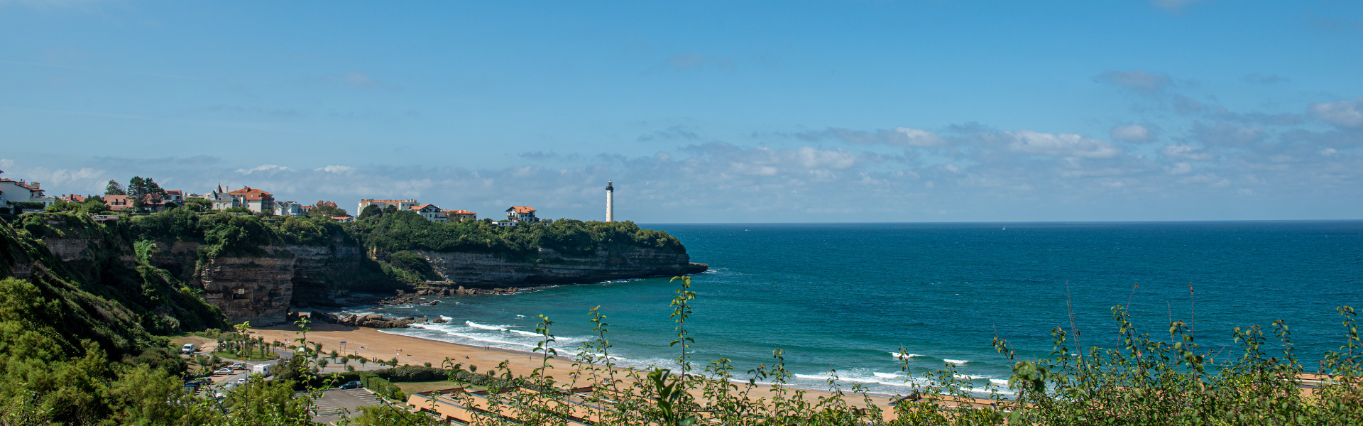 immobilier anglet avec vue sur plage et phare